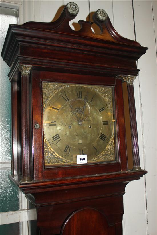 John Hine of Watlington. A George III mahogany eight day longcase clock(-)
